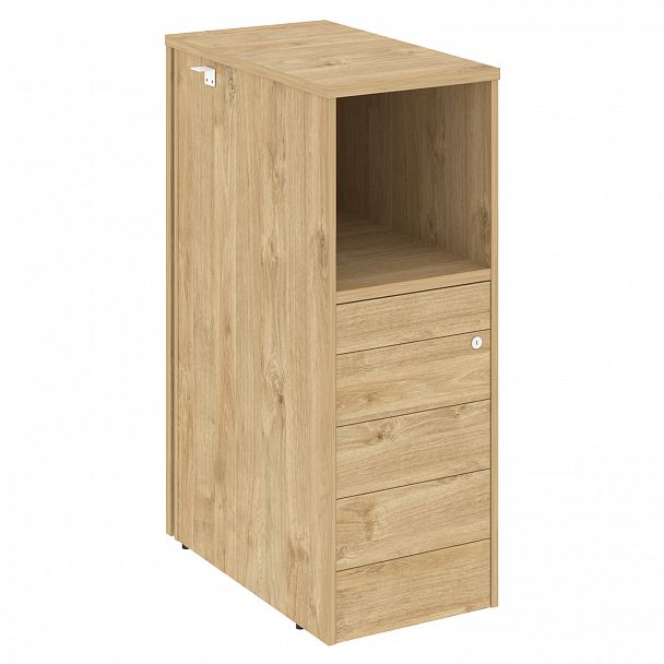 Тумба 5 ящиков TIP-ON завершающая "Onix" O.R-TV-5TIP тиквуд светлый - Вид 3