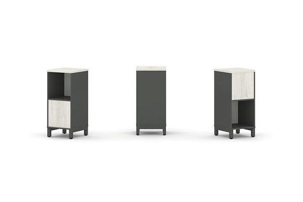 Style Project Набор стеллажа 2-х сторон., 2 яр. SN.NSD-211 Антрацит/Дуб Наварра/Металл Антрацит 387* - Вид 1