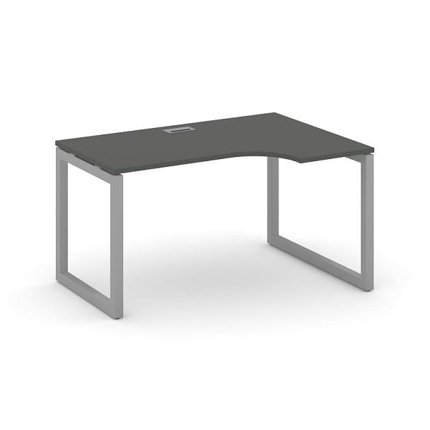 Стайл Проджект Стол рабочий эргоном. SN-5O.SPA-012(R) Антрацит/Металл Серый 1580*700/980*750 - Вид 1