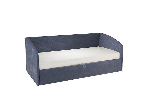 Кровать с подъемным механизмом Квест (Софа) 90х200 см KM.S-17.2076 топаз (велюр) - Вид 2