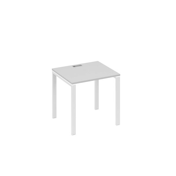 Стол письменный на металлокаркасе UNO A4 А4 Б1 011 БП серый / металлокаркас белый - Вид 1