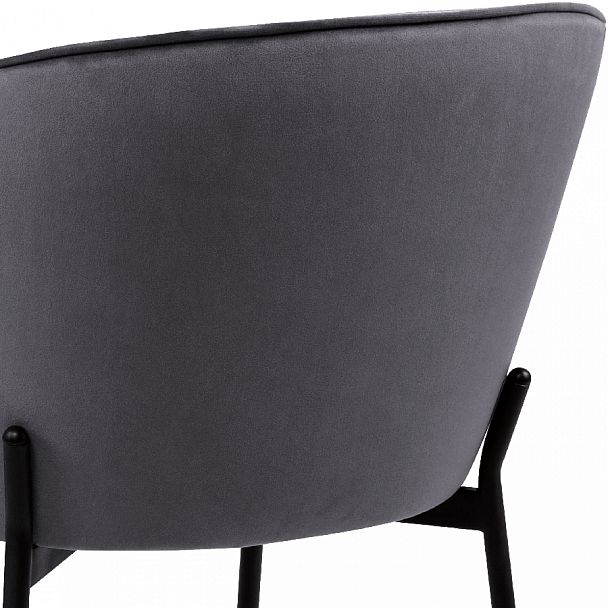 Стул кухонный Миэль серый велюр/черный - Вид 10