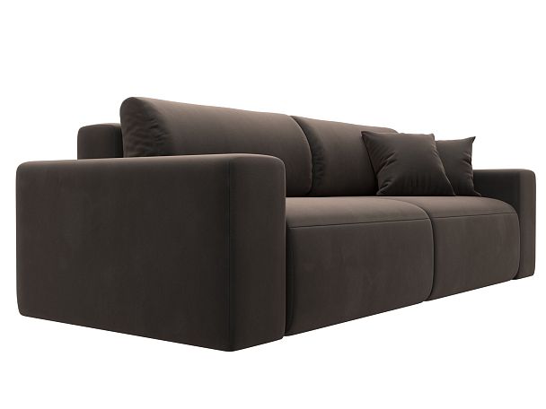 Диван прямой Лига-036 Классик Велюр коричневый - Вид 4