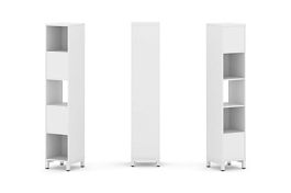 Стайл Проджект Набор стеллажа 2-х сторон., 5 яр. SN.NSD-511 Белый/Металл Белый 387*400*1982 - Фото предпросмотра