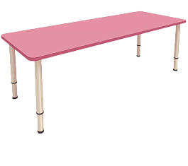 Детский стол 2-х местный (1100х550), розовый, гр.0-3 - Фото предпросмотра