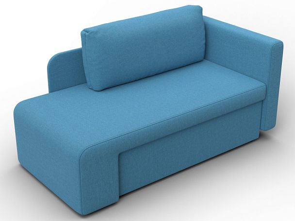 Кушетка Лига-097 Рогожка голубой - Вид 6