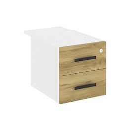 Concept Тумба с 2 ящ. CN.PT-004 W Дуб Винченцо/Белый Бриллиант 347*573*352 - Фото предпросмотра