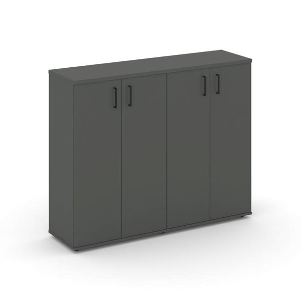 Стайл Проджект Тумба опорная/приставная SN.TOP-162 Антрацит/Черный Ручки 1432*400*1150 - Вид 1