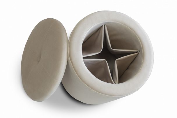 Пуф "Круглый" бежевый - Вид 2