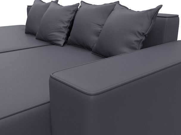 Диван угловой Лига-079 угол правый Экокожа серый - Вид 4