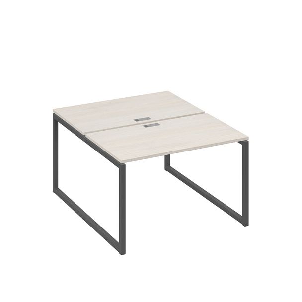 Рабочая станция 2х120 на металлокаркасе QUATTRO A4 А4 Б4 173 БП дуб / металлокаркас антрацит - Вид 1