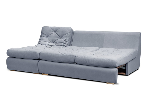 Мягкий угол «Борнео» с оттоманкой серый - Вид 4