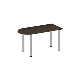 Стол письменный полукруглый на хромированных опорах Формула МХ ФР 2101 венге темный - Фото предпросмотра