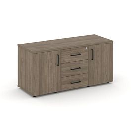 Стайл Проджект Тумба для оргтехники/сервисная SN.TS-002 Вяз Благородный/Черный Ручки 1206*460*576 - Фото предпросмотра