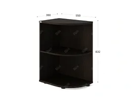 UNITY РШ-14Г ВЕНГЕ Стеллаж открытый Угловой 380х550х832 - Фото предпросмотра