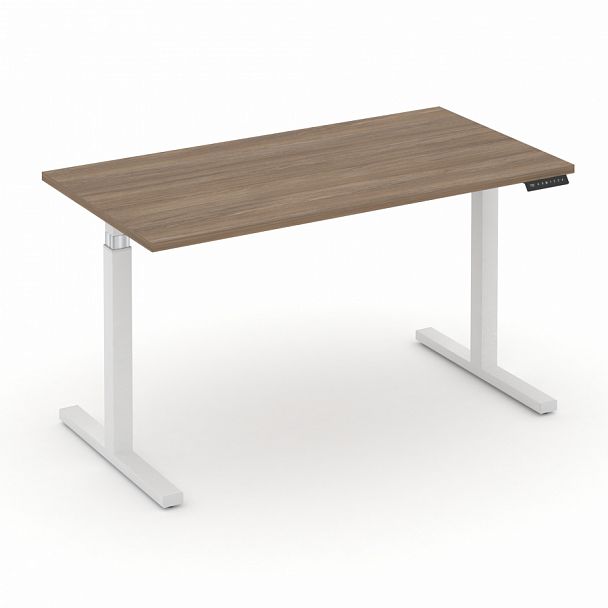 Стол электроподъемный "MOVE UP" MV.SE-3.7 Белый металл /  Дуб Аризона - Вид 1