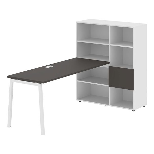 Стол-стеллаж ELRST 1117 Мокко/Белый/Белый 2190х1120х1355 EDIS - Вид 1