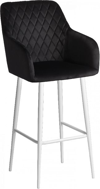 Комплект барных поворотных кресел Барли К, черный H75/белый, 2 шт. - Вид 4