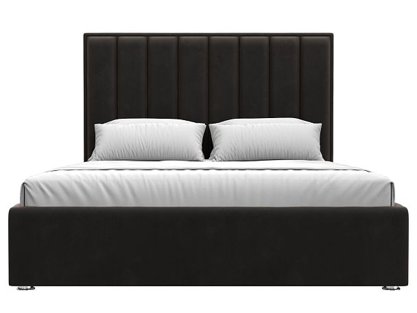 Интерьерная кровать Афродита 160 (полностью велюр коричневый) - Вид 2