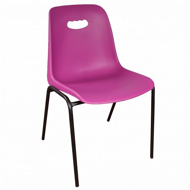 Стул Venezia (4 ножки) каркас черный, фиолетовый, стопируемый - Вид 1