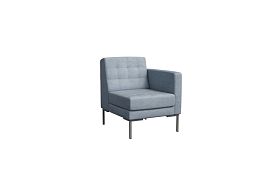 Forest Секция с подлокотником одноместная FR-SP-01 (L) Enzo 994/Металл Серый 690*800*840 - Фото предпросмотра