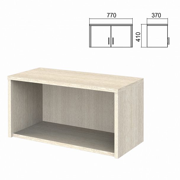 Шкаф-антресоль "Арго", 770х370х410 мм, ясень шимо - Вид 2