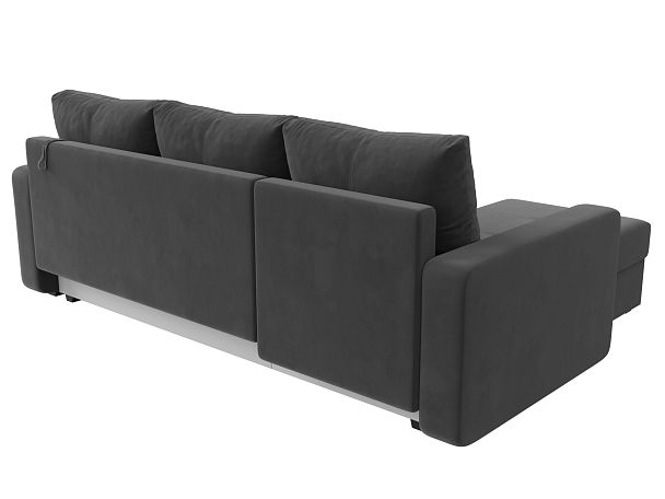 Диван угловой Ливерпуль Лайт левый угол Велюр серый - Вид 6