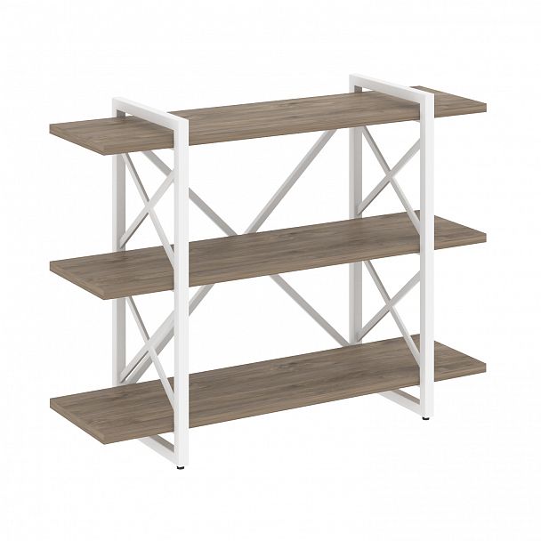 Стеллаж на опорах "Loft" VR.L-MST.O-3.8V тиквуд темный/белый - Вид 1