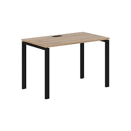 Стол прямой EUST 1167 Дуб Денвер светлый/Черный 1160х670х750 EDIS - Фото предпросмотра