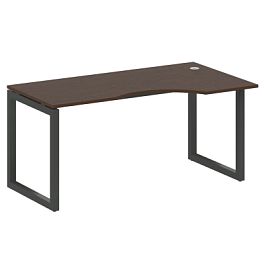 Metal System Quattro Стол криволинейный правый на О-образном м/к 50БО.СА-1 (R) Венге/Антрацит металл 1600*900*750 - Фото предпросмотра