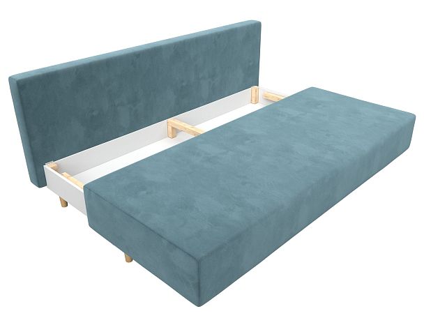 Диван прямой Лига-033 Велюр бирюзовый - Вид 7