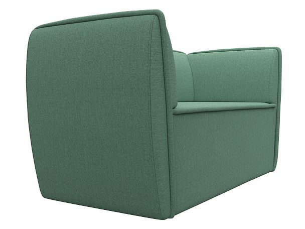 Диван кухонный прямой Бергамо 2-х местный Рогожка зеленый - Вид 3