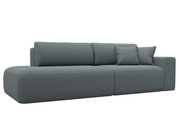 Диван прямой Лига-036 НПБ Модерн подлокотник справа Рогожка серый - Вид 1