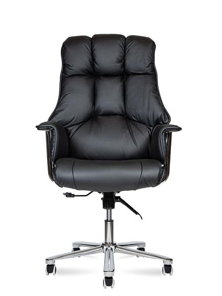 Кресло офисное / Президент / черная кожа - Вид 1