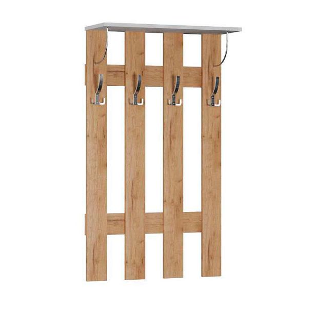 Ямайка Вешалка ЯПВ-1 (700*1200*260) дуб крафт золотой/белый - Вид 1