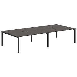 Стол 4-х местный EUWST 3516 Мокко/Черный 3526х1606х750 EDIS - Фото предпросмотра