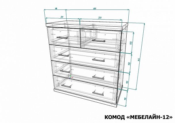 Комод Мебелайн-12 - Вид 2