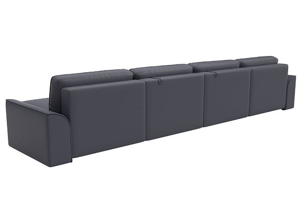 Диван п-образный Лига-048 НПБ лонг Экокожа серый - Вид 5