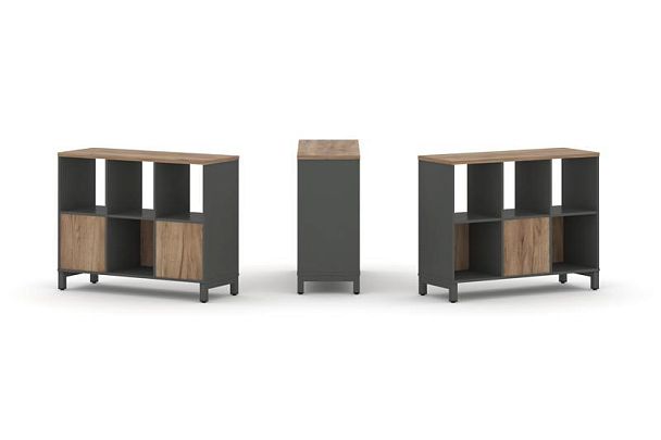 Style Project Набор стеллажа 2-х сторон., 2 яр. SN.NSD-231 Антрацит/Дуб Табак/Металл Антрацит 1121*4 - Вид 1