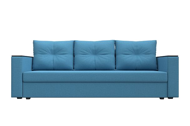 Диван прямой Атланта Лайт без стола Рогожка голубой - Вид 2