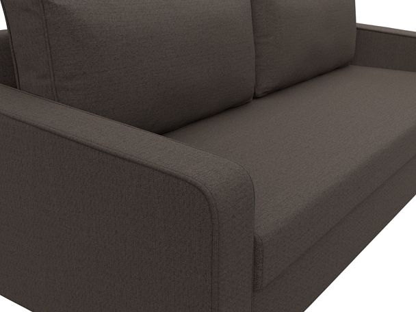 Диван прямой Лига-009 Рогожка коричневый - Вид 4