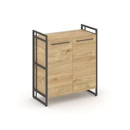 Rift Шкаф 2 ниши широкий RF.SS-21 Тиквуд Светлый/Металл Антрацит 798*396*924 - Фото предпросмотра