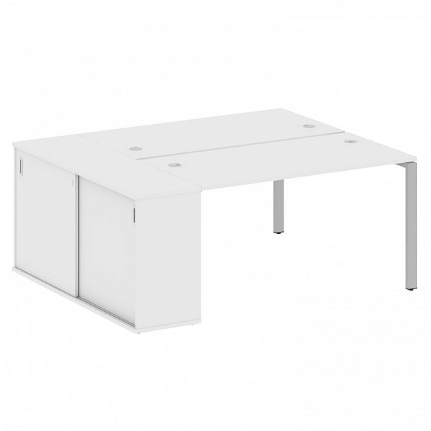 Рабочая станция "Metal System" БП.РС-СШК-1.3 белый/серый - Вид 1