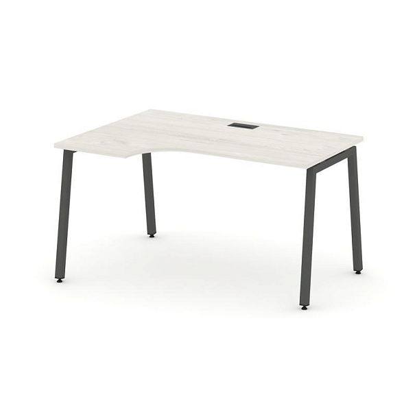 Стайл Проджект Стол рабочий эргоном. SN-4A.SPA-002(L) Дуб Наварра/Металл Антрацит 1580*600/980*750 - Вид 1