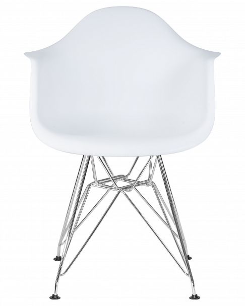 Стул обеденный DOBRIN DAW CHROME (ножки хром, цвет сиденья белый) - Вид 6