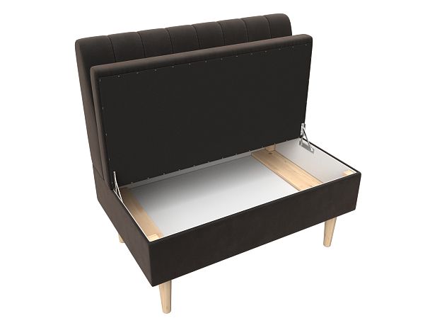 Диван прямой Мини Велюр коричневый - Вид 7