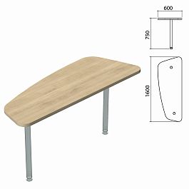 Стол приставной "Приоритет" (1600х600х750 мм), БЕЗ ОПОР (640411), кронберг, К-921, К-921 кронберг - Фото предпросмотра