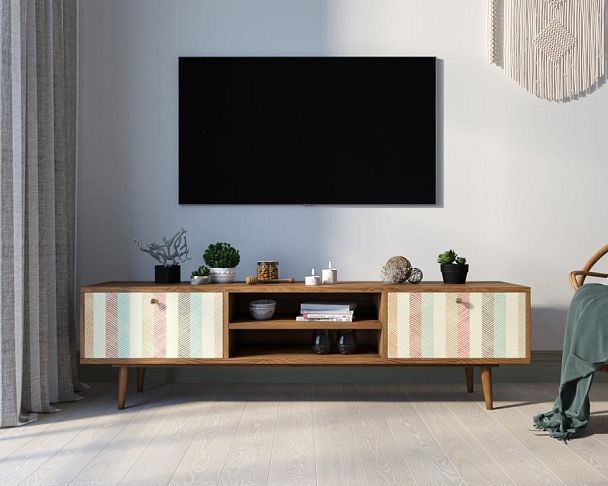 Комод Berber с нишей низкий под TV принт 45 арт BB49/Print_45 - Вид 4
