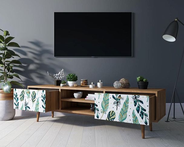 Комод Berber с нишей низкий под TV принт 44 арт BB49/Print_44 - Вид 2