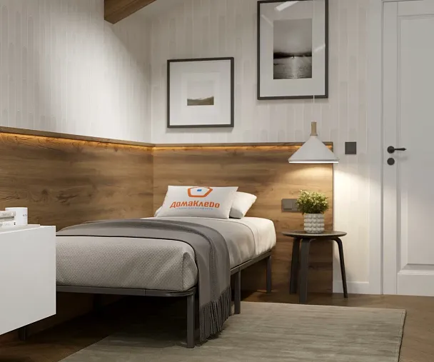 Кровать - подиум металлическая София 900*2000, цвет черный - Вид 8